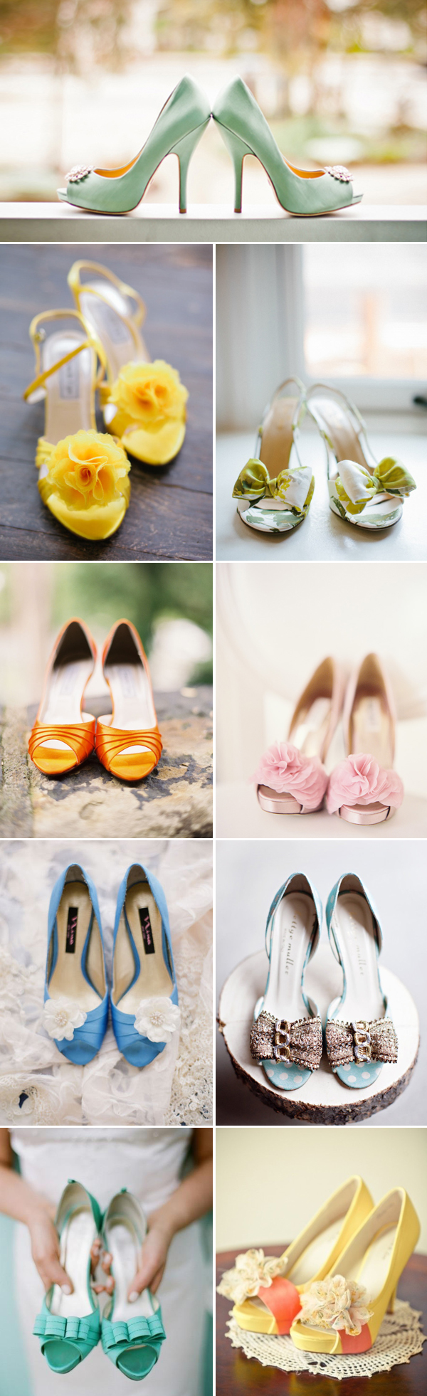 summer wedding shoes colorful