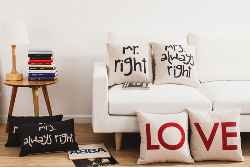 06-Mr Right and Mrs Always Right Honeymoon Pillows
