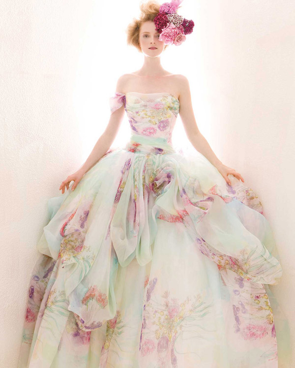 Romantic Watercolor Wedding Gowns ...