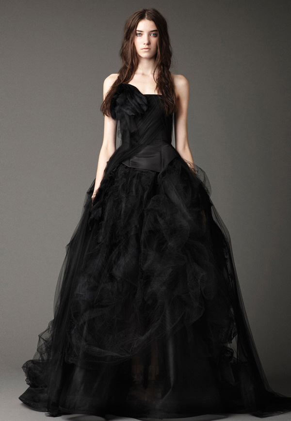 black gown for wedding party