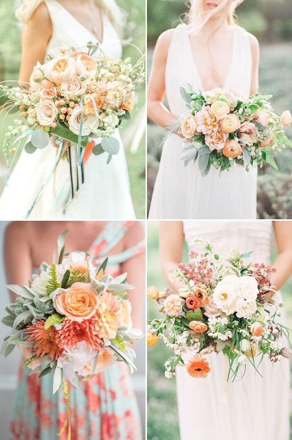 20 Oh So Lovely Peach Bouquets! - Praise Wedding