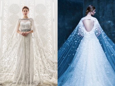 Superhero Fairy Tale! 20 Statement-Making Wedding Gowns With Capes!