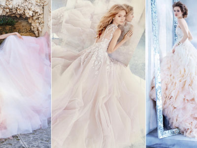 Most Romantic Bridal Trend! 22 “Barely Colorful” Wedding dresses with a Touch of Color!