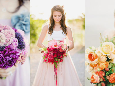 17 Eye-Catching Beautiful Ombré Wedding Bouquets