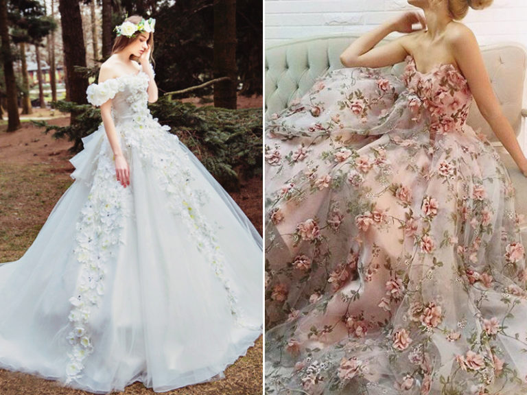 25 Incredibly Breathtaking Dresses with 3D Flowers & Appliques ...