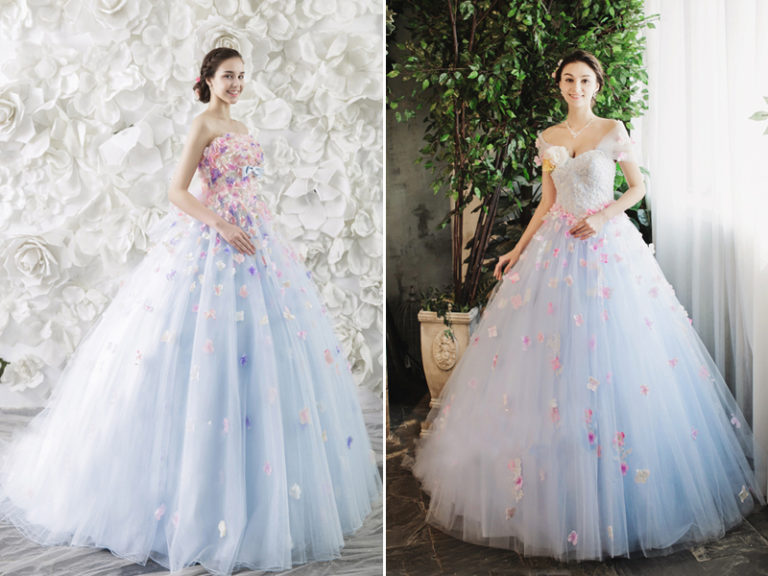 27 Princess-Worthy Wedding Dresses Featuring Pastel Color Combinations