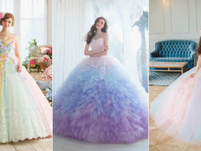 27 Princess-Worthy Wedding Dresses Featuring Pastel Color Combinations!