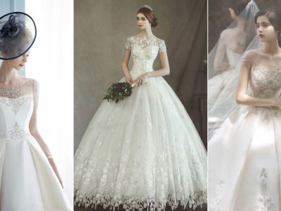 24 Elegant Wedding Dresses with Jeweled Botanical Embellishments