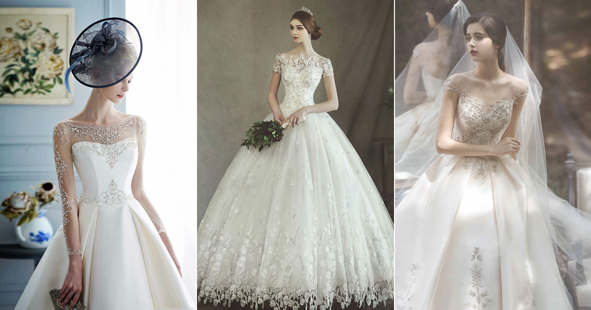 24 Elegant Wedding Dresses with Jeweled Botanical Embellishments ...