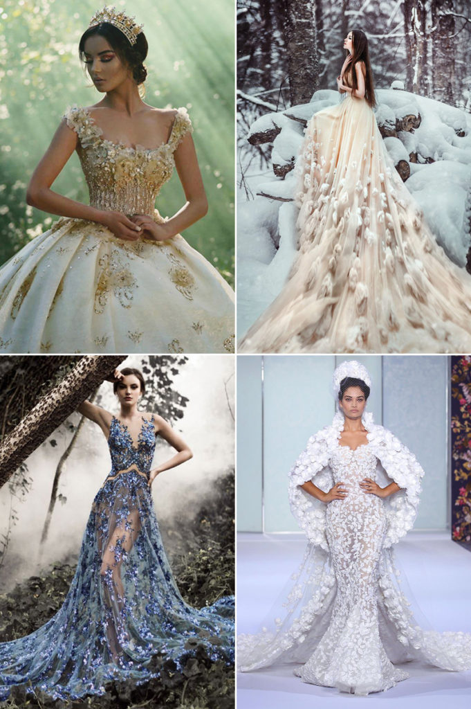 20 Fashion-Forward Wedding Dresses Featuring 3D Effects and Appliqués ...