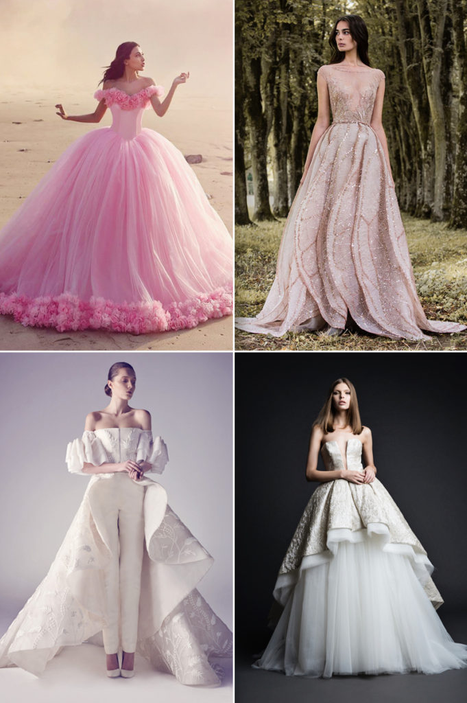 20 Fashion-Forward Wedding Dresses Featuring 3D Effects and Appliqués ...