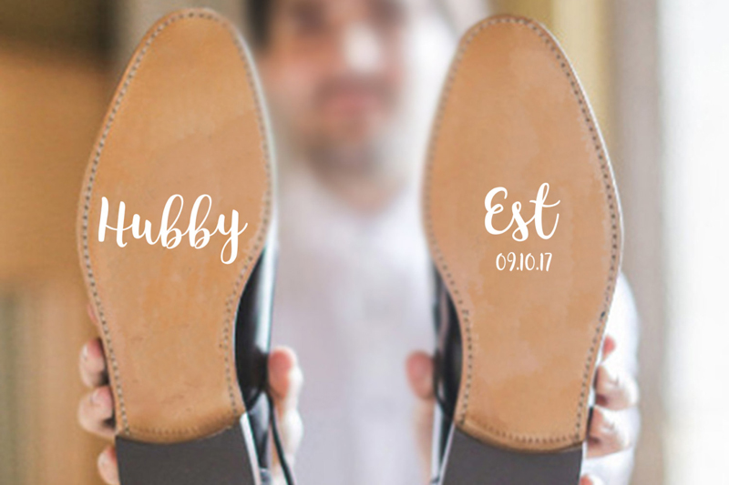 19-Personalized Groom's Shoe Decal