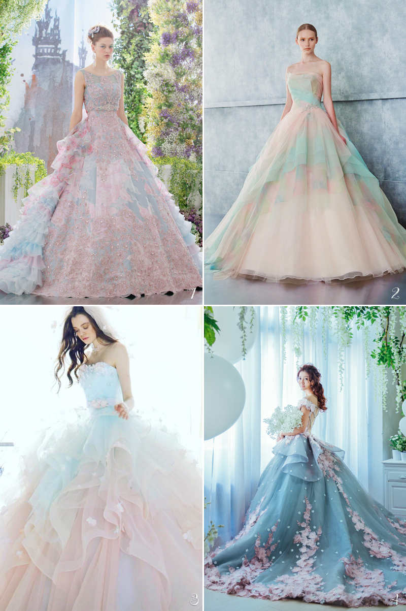 8 Wedding Gowns Featuring Romantic Spring Color Combos   Praise ...