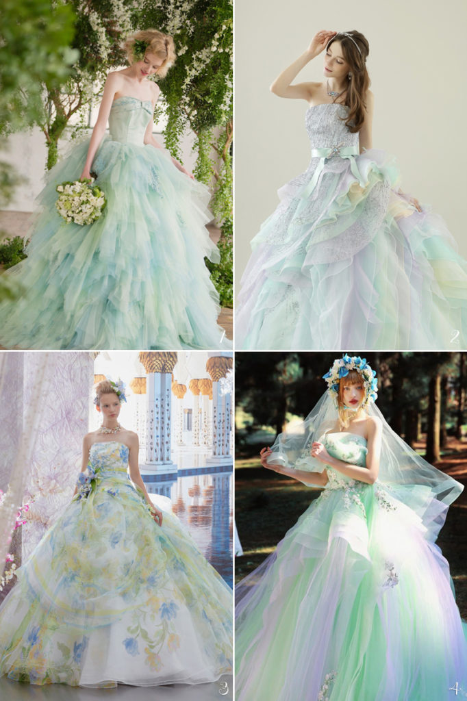 24 Wedding Gowns Featuring Romantic Spring Color Combos! - Praise Wedding