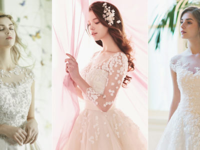 30 Romantic Wedding Dresses with Floral-Inspired Neckline Designs!