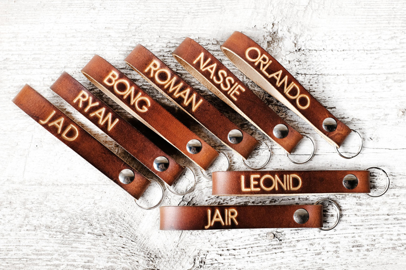 16-Personalized Leather Keychain