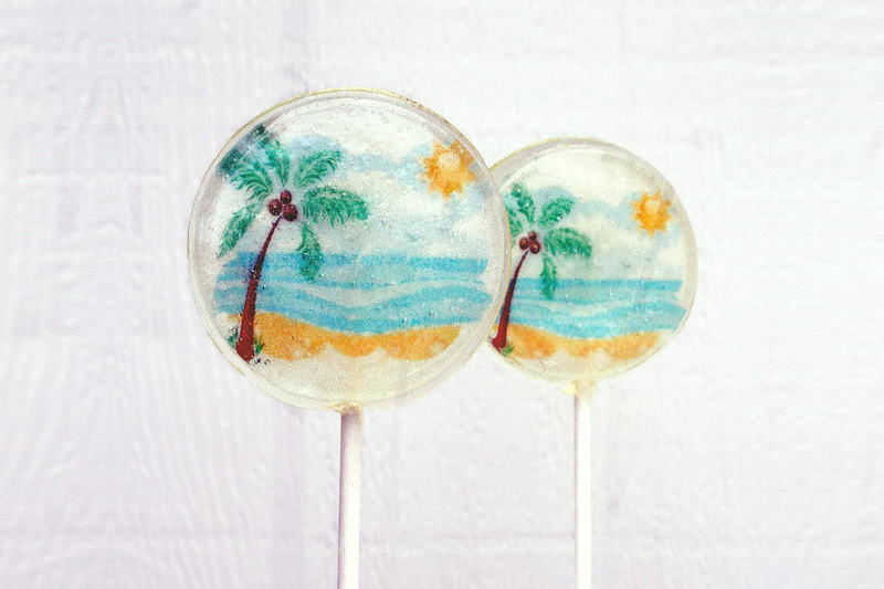 04-Beach Wedding Favor Lollipop