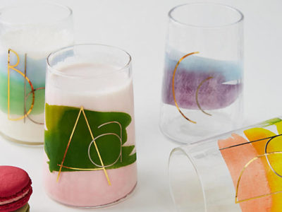 Painted Monogram Juice Glass