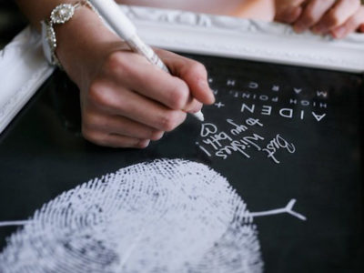 Chalkboard Fingerprint Guest Book