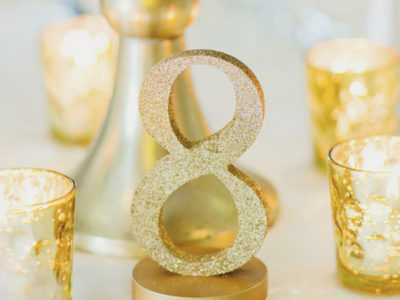 Glitter Table Numbers (1-15)