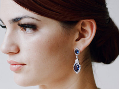 Sapphire Bridal Earrings