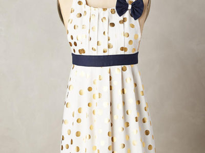 Gold Polka Dotted Apron