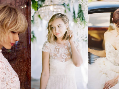 6 Beautiful Wedding Dress Styles for Brides with Short Hair!
