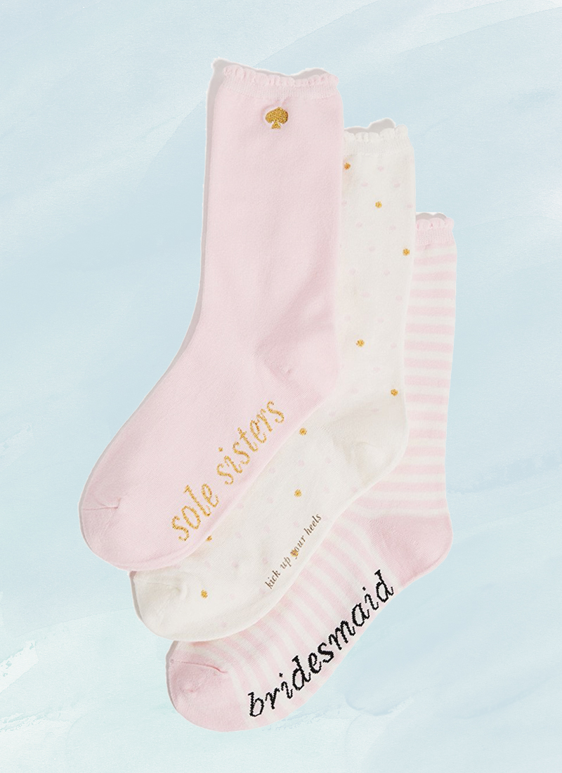 22-Kate Spade Bridesmaid 3 Pack Sock Set