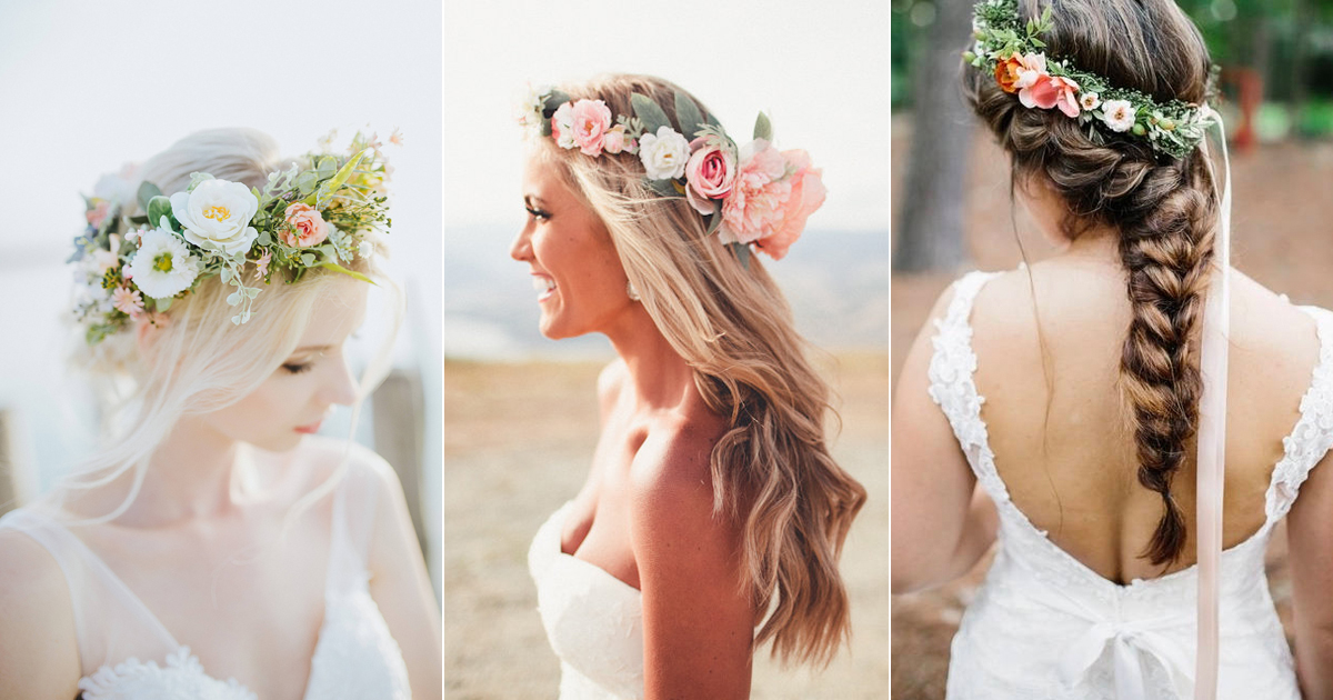 Flowers in her Hair | Bridal flower crown, Floral tiara, Flower crown bride