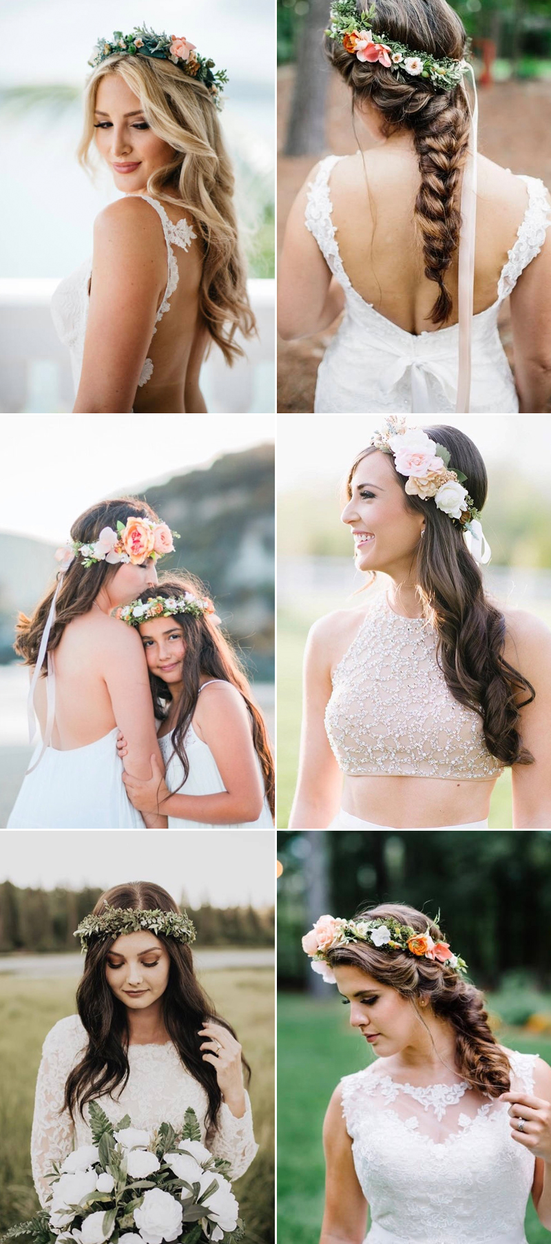 21 Whimsical Flower Crown Wedding Hairstyles Romantic 40 OFF