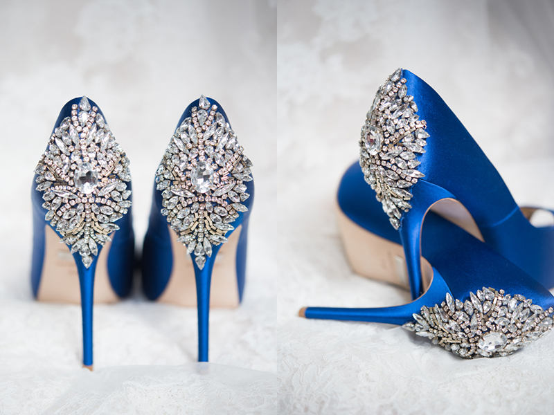 blue wedding shoes badgley mischka