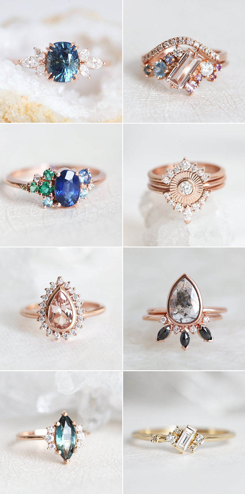 Alternative Hand-crafted Non-Traditional Engagement Rings 