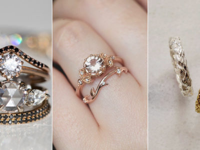 Wedding Band Pairings! 30 Anything-But-Plain Wedding Bands That Pair Perfectly With Modern Engagement Rings!
