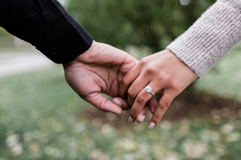 Man-made engagement rings