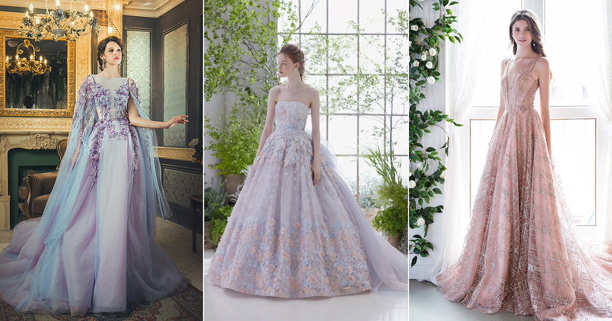 The Incredible Colors In Between! 17 Wedding Dresses Featuring New ...