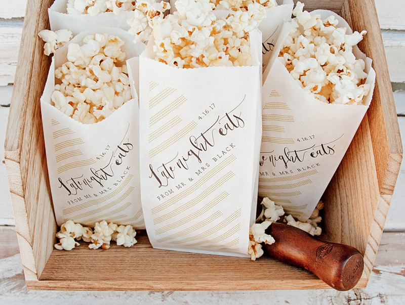 Wedding favor popcorn