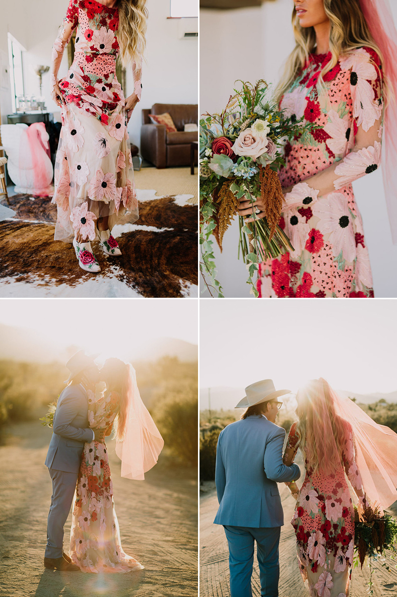 floral wedding dress gown