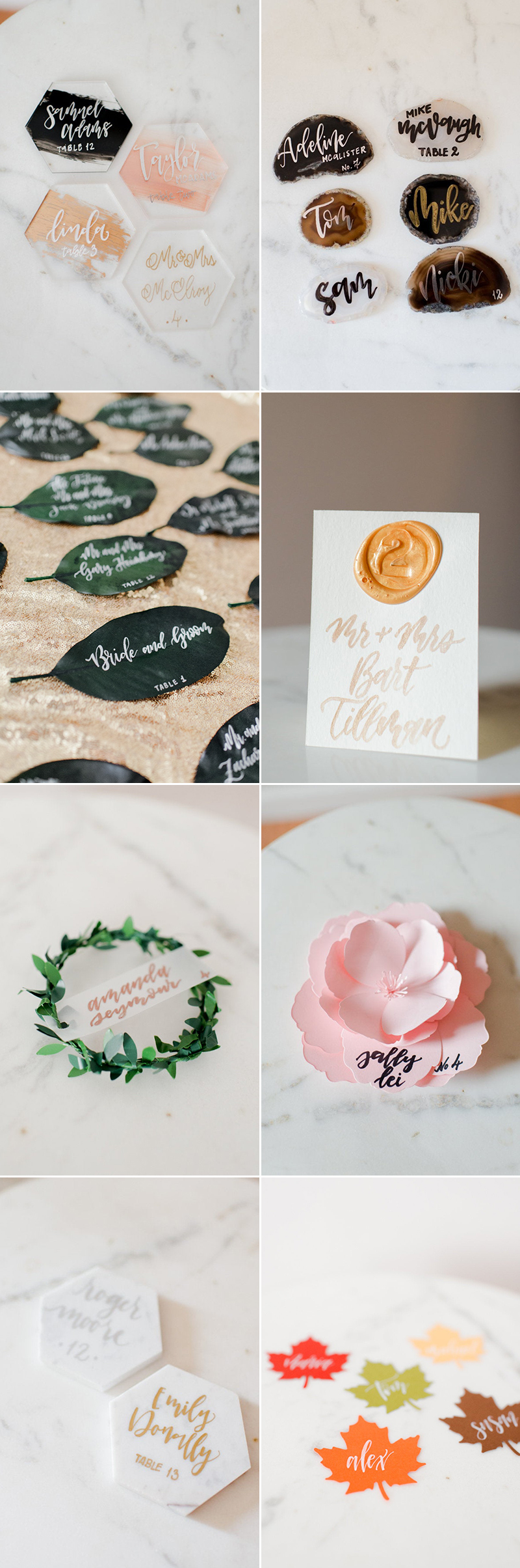 wedding calligraphy place card