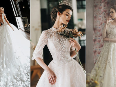 15 Whimsical Glam Wedding Dresses Featuring Romantic Detailing