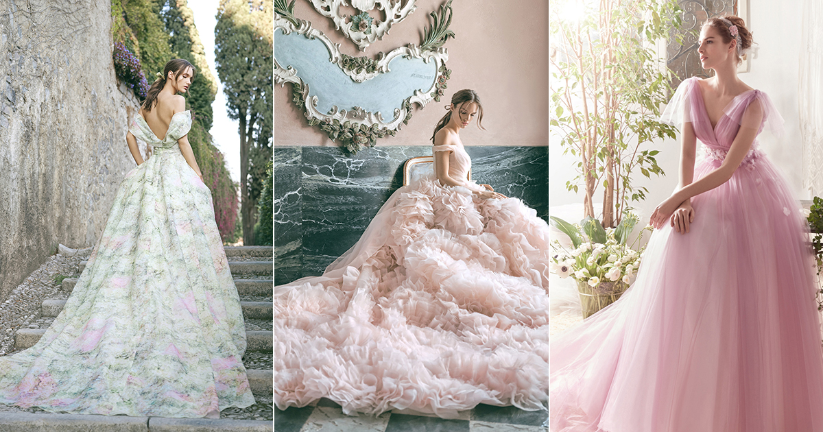 17 Vintage-Inspired Colored Wedding Dresses For the Romantic Retro ...