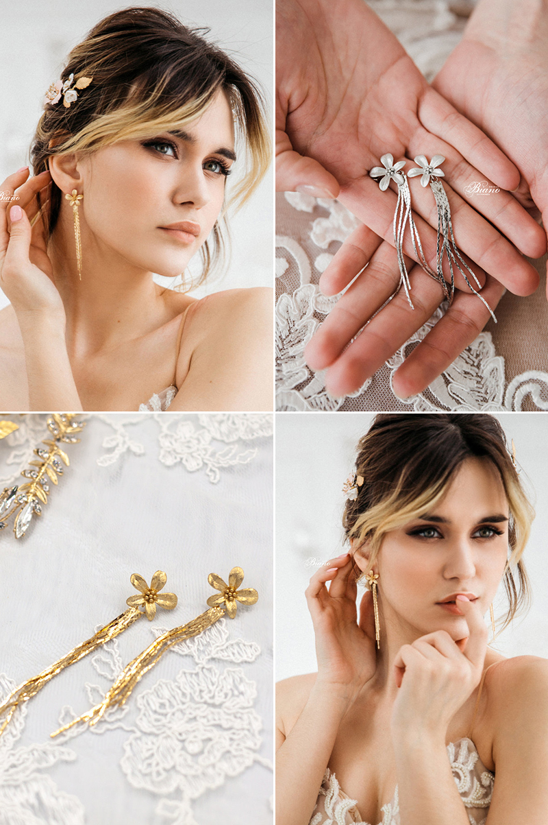 White opal earrings bridal / Boho bridal earrings / Wedding earrings pearl  - Shop MiaLuciaBridal Earrings & Clip-ons - Pinkoi