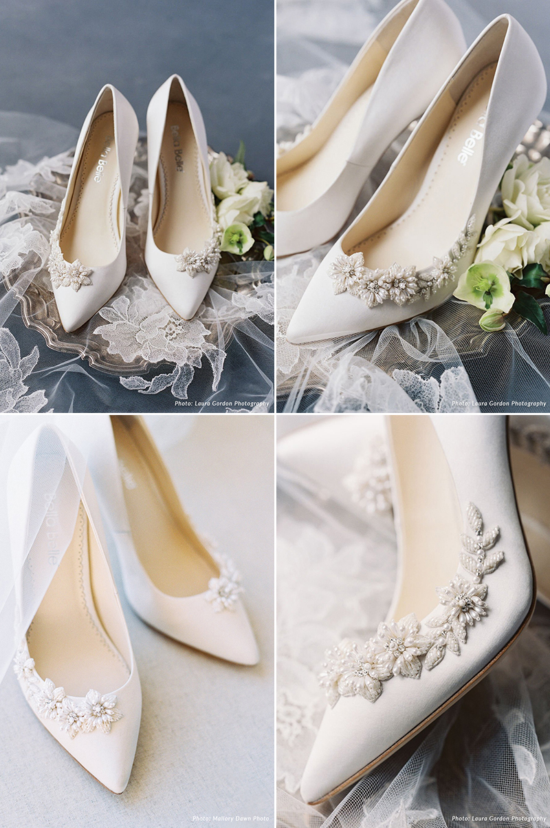 garden-inspired floral wedding shoes