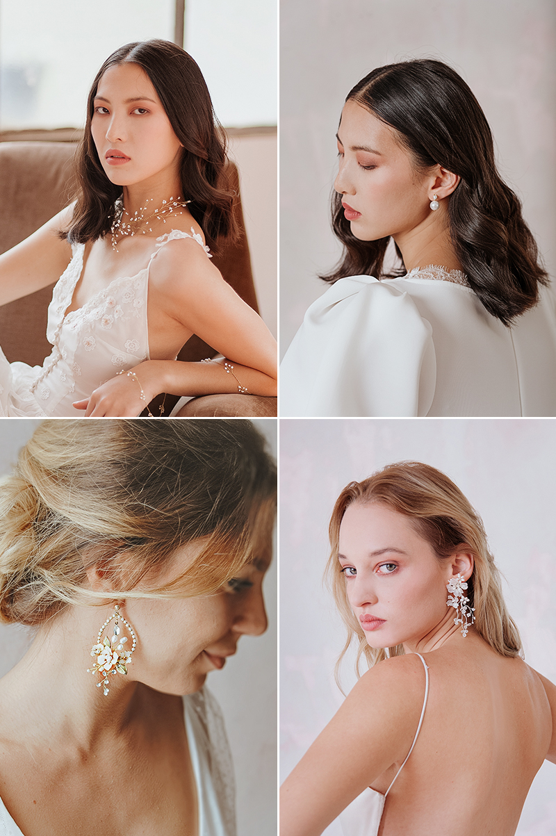 wedding bridal accessories necklace earrings