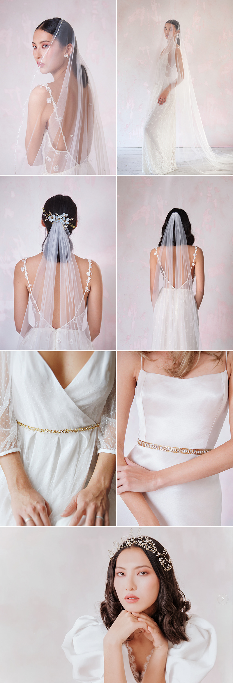 wedding bridal accessories veil belt sash
