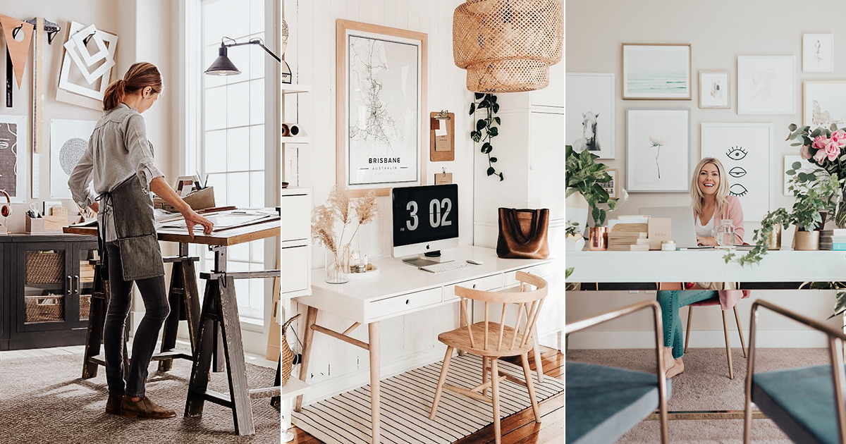 5 Home Office Style Trends in 2020! Beautiful Decor Ideas For Work-From-Home Entrepreneurs - Praise Wedding