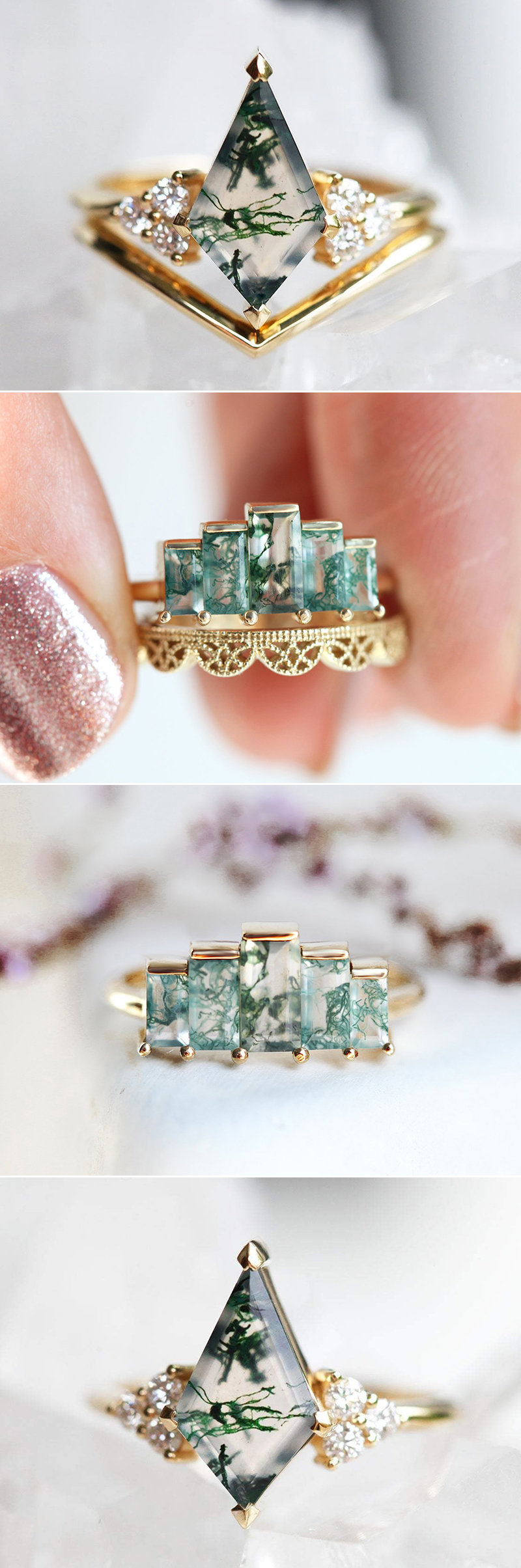 colored stone gemstone engagement ring