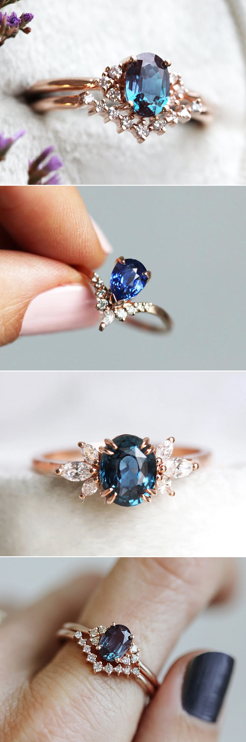 colored stone gemstone engagement ring
