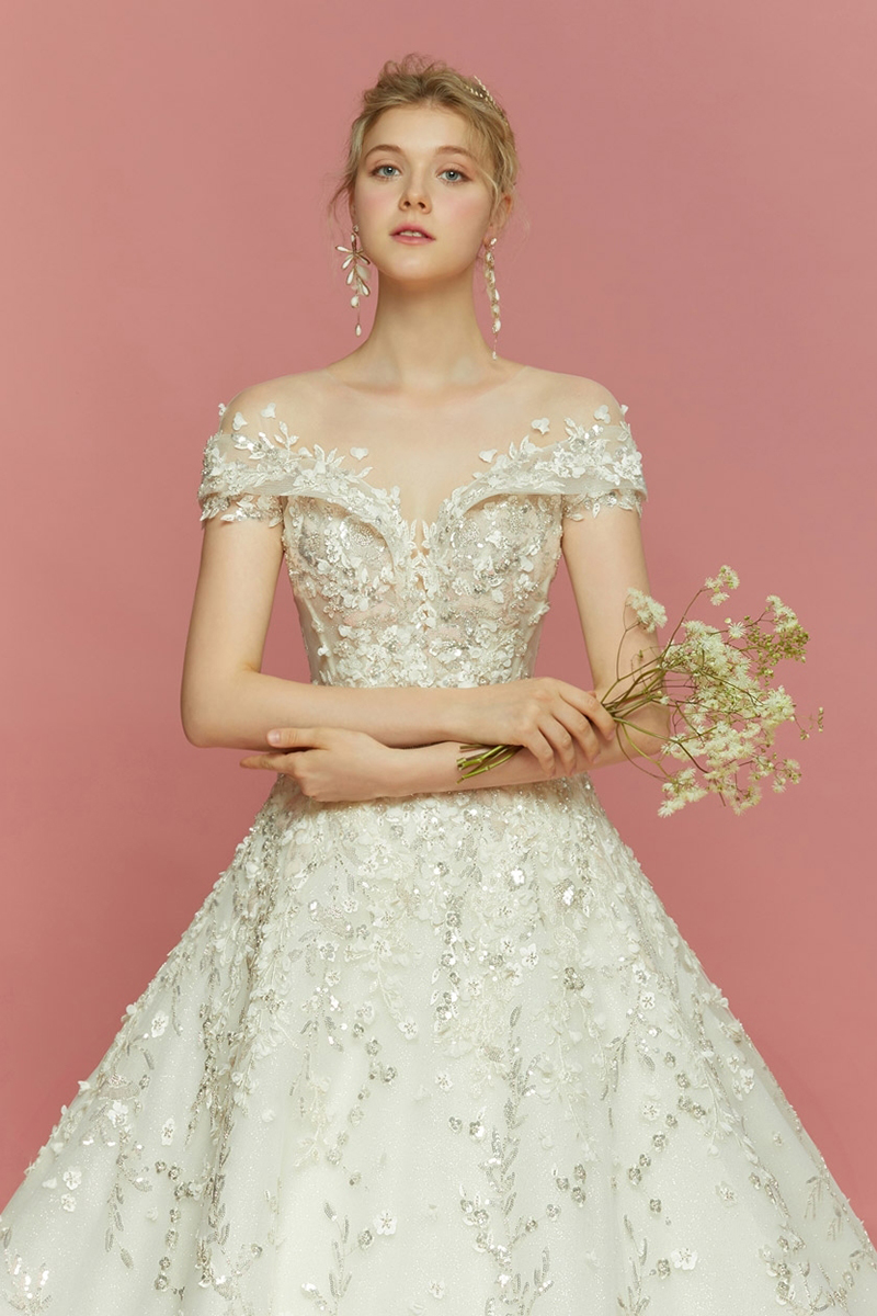 sparkly embellished wedding dresses
