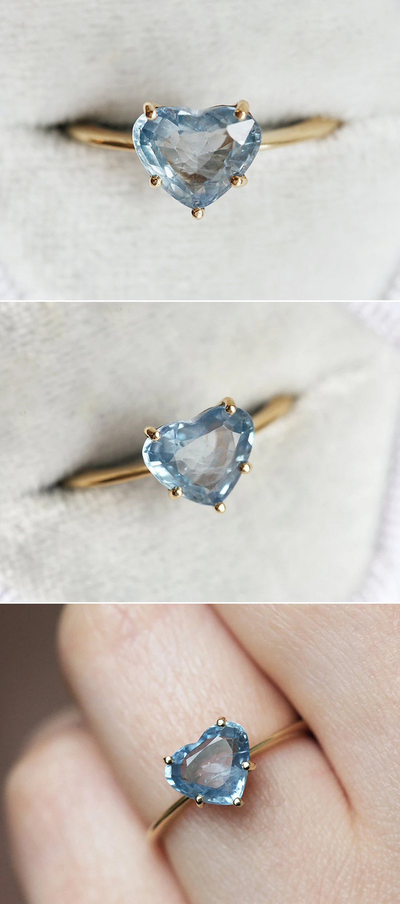 Molly Heart Sapphire Ring