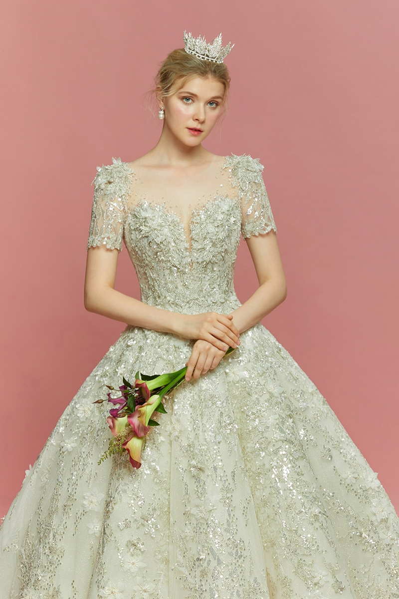 sparkly embellished wedding dresses